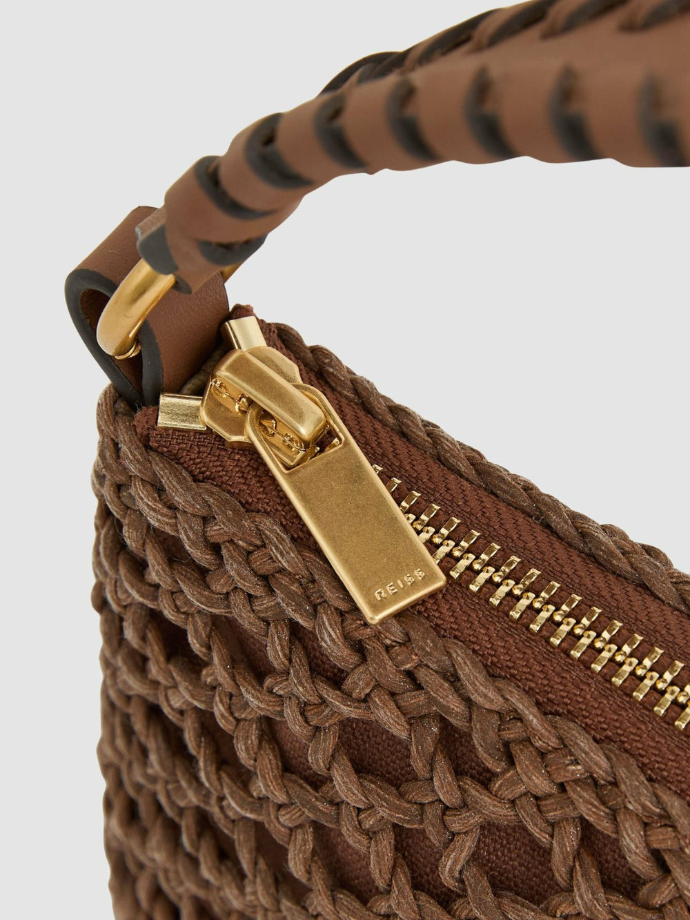 Women Weave Cross-Body Bag in Tan