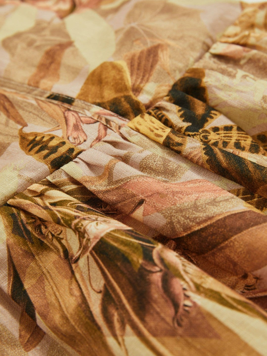 Children & Baby 13-14 yrs  | NYBG Floral-Print Midi Dress in Khaki