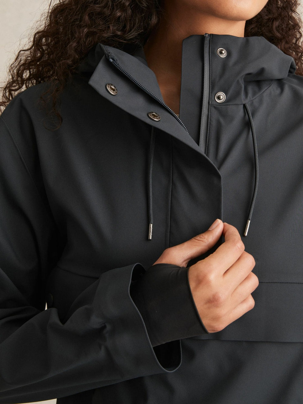 Women Rains Hardshell Short Jacket in Navy