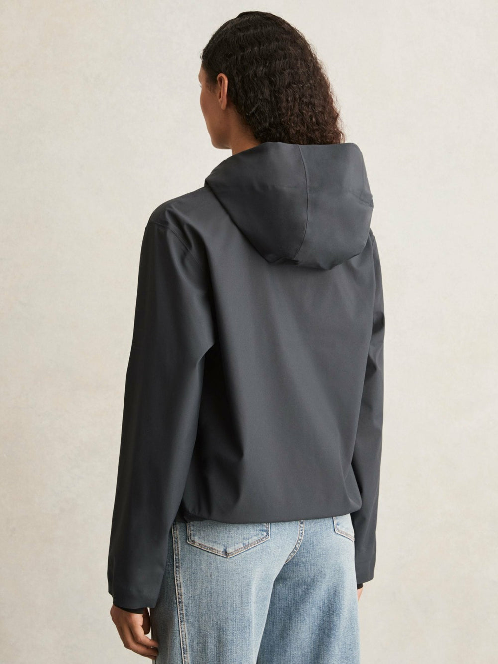 Women Rains Hardshell Short Jacket in Navy