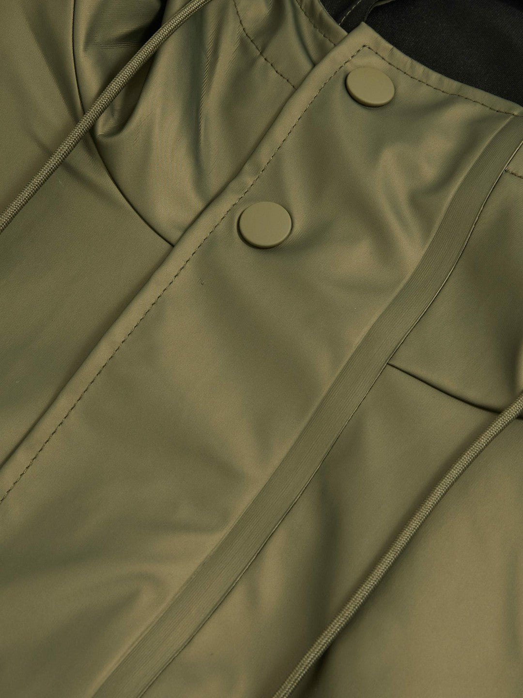 Women Rains Long Hooded Jacket in Revel Brass Green
