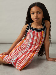 Children & Baby 13-14 yrs Cotton Striped Knit Dress in Multi