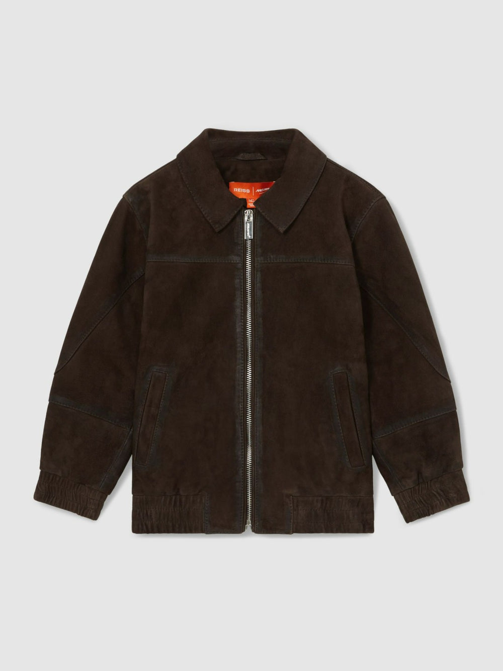 Children & Baby 9-13 yrs Unisex Fit McLaren F1 Team Suede Bomber Jacket in Distressed Brown