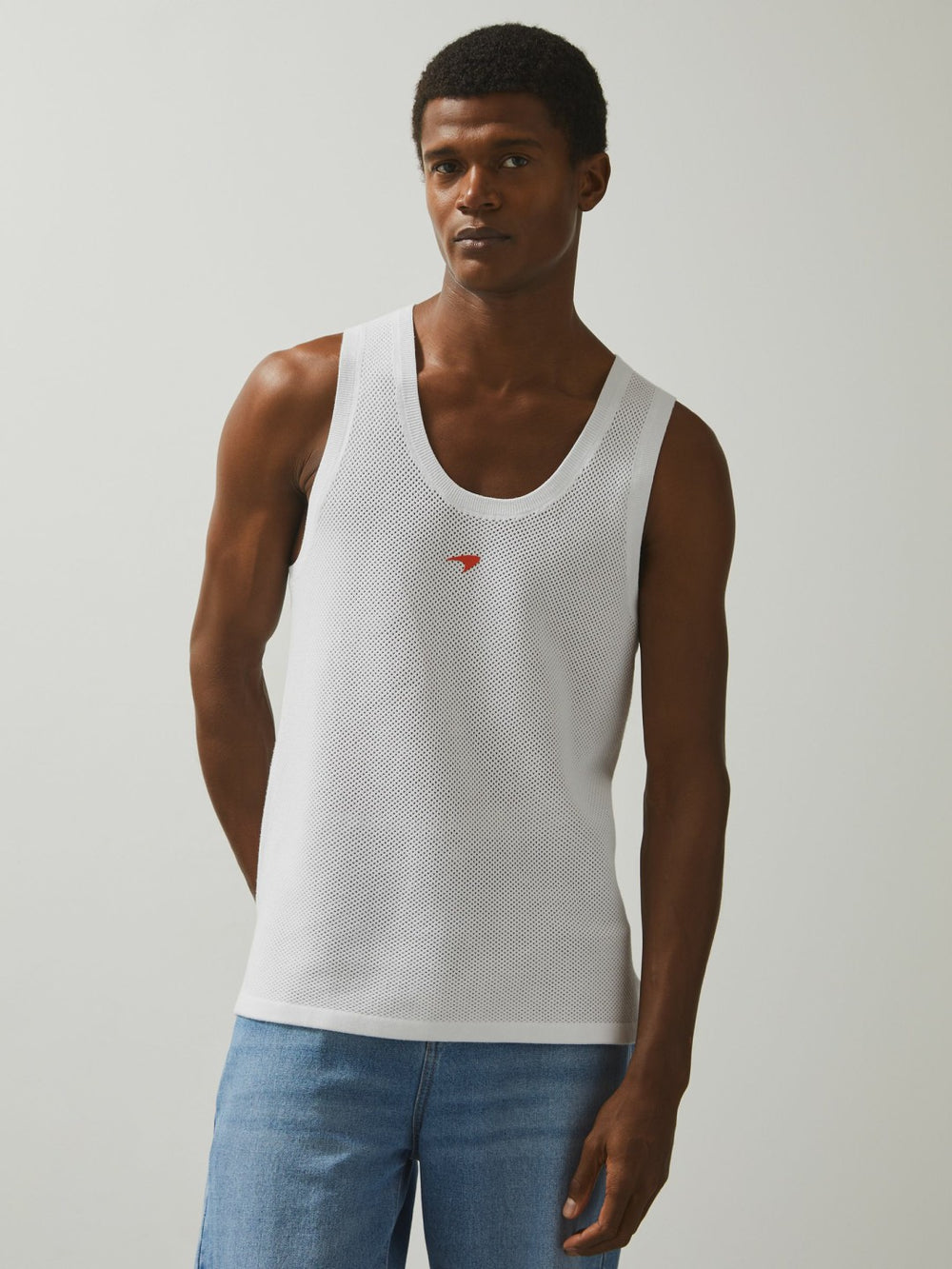Men McLaren F1 Team Speedmark Knit Vest in White