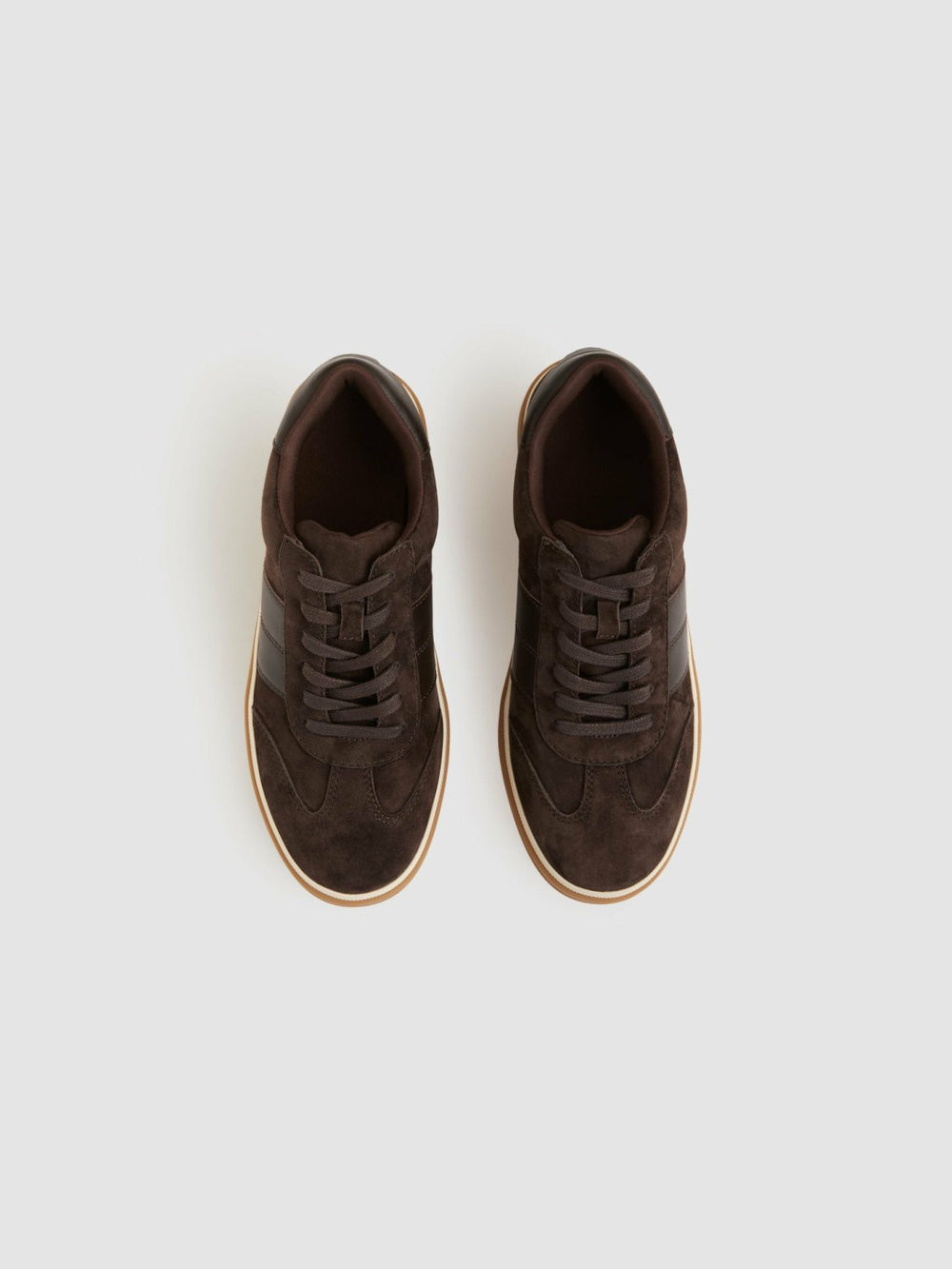 Women Suede Low-Top Trainers in Chocolate