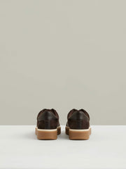 Women Suede Low-Top Trainers in Chocolate