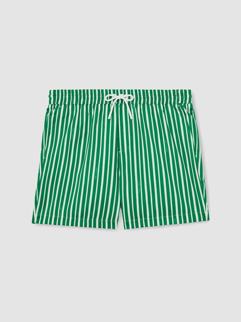 Men | Ché Stripe Swim Shorts in Green/White