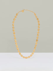 Women Molten Square Necklace in Gold Tone