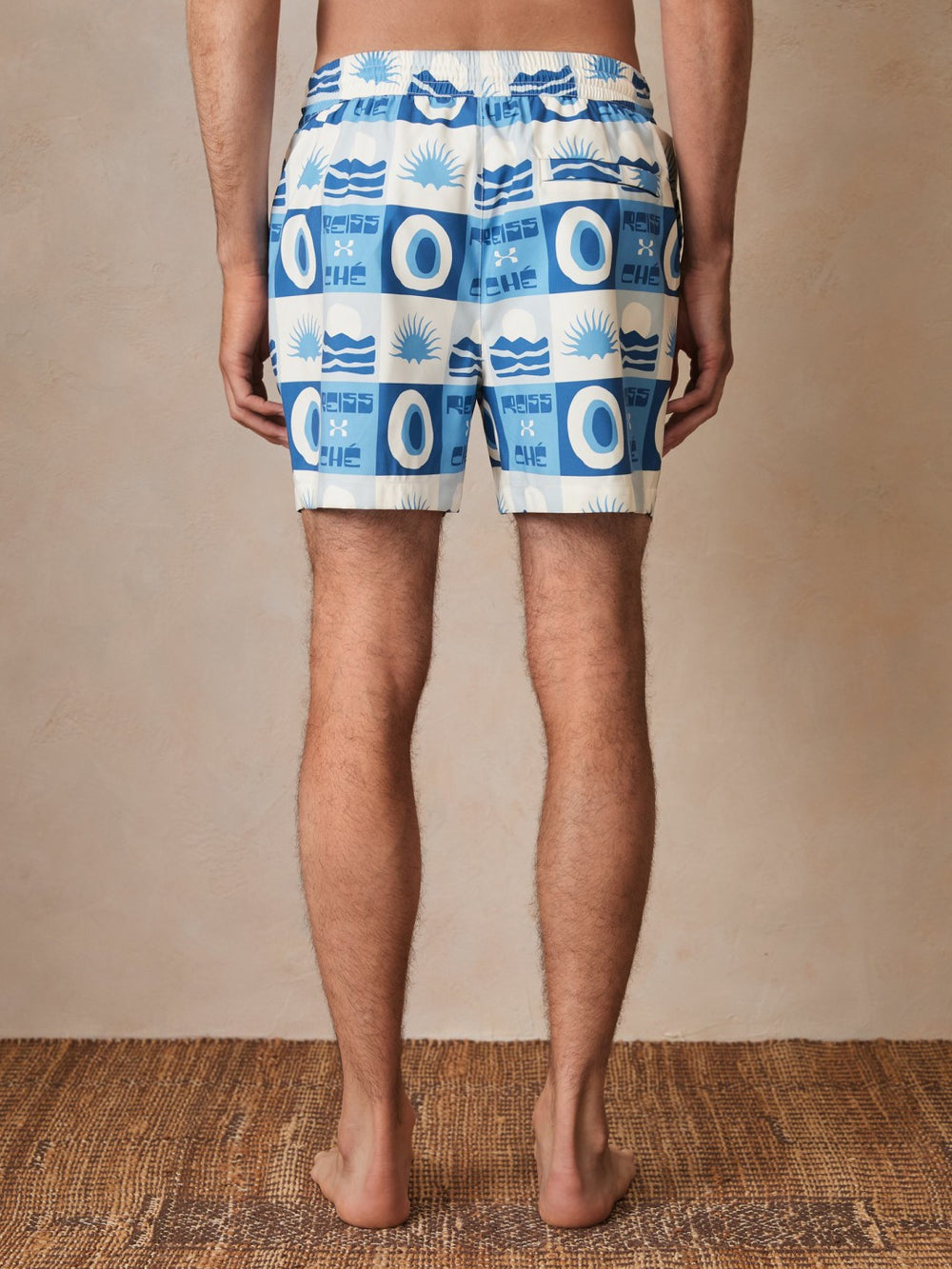 Men | Ché Sunset-Print Swim Shorts in Blue Multi