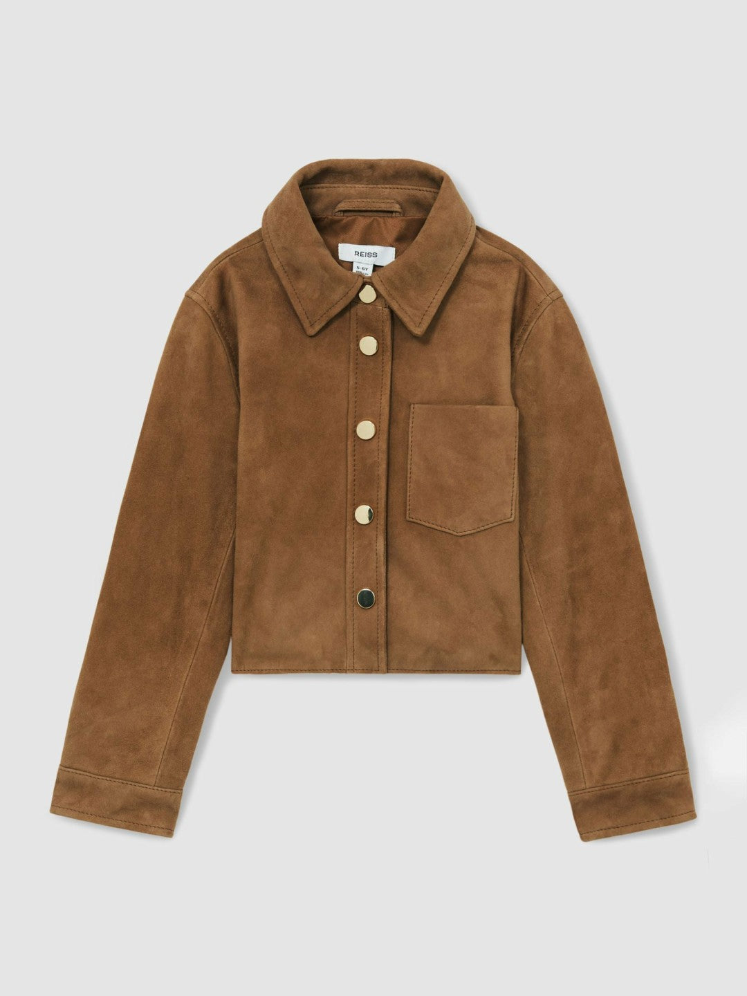 Children & Baby 4-9 yrs Suede Cropped Jacket in Tan
