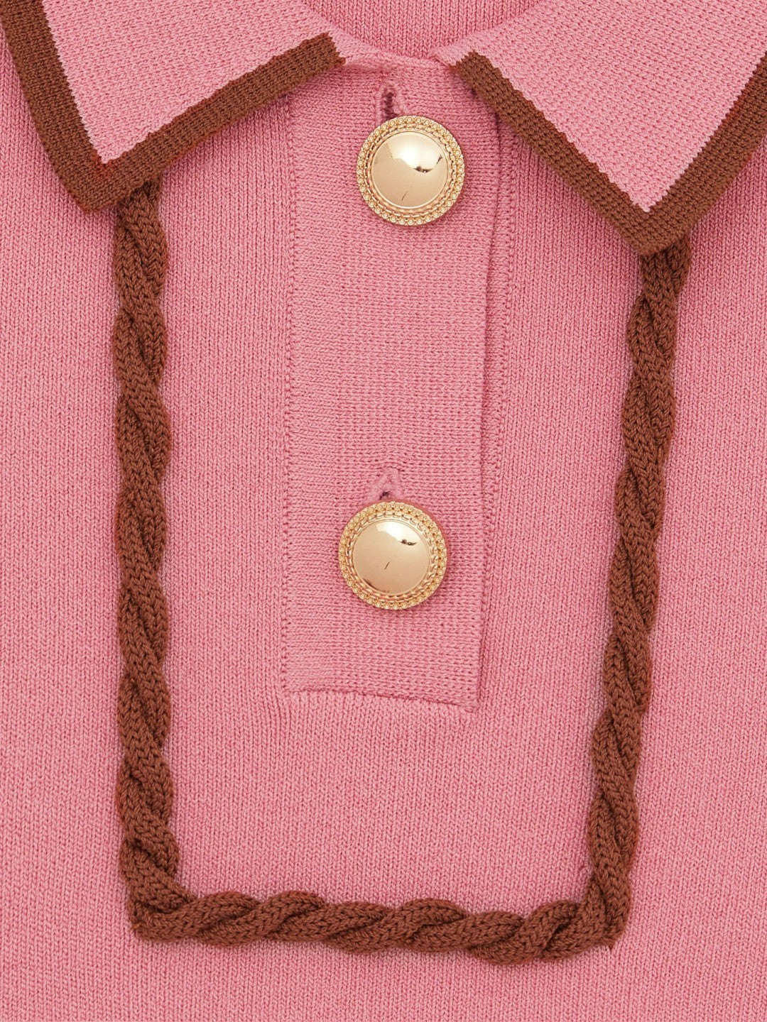 Children & Baby 3-9 yrs Twist-Piped Knitted Dress in Pink