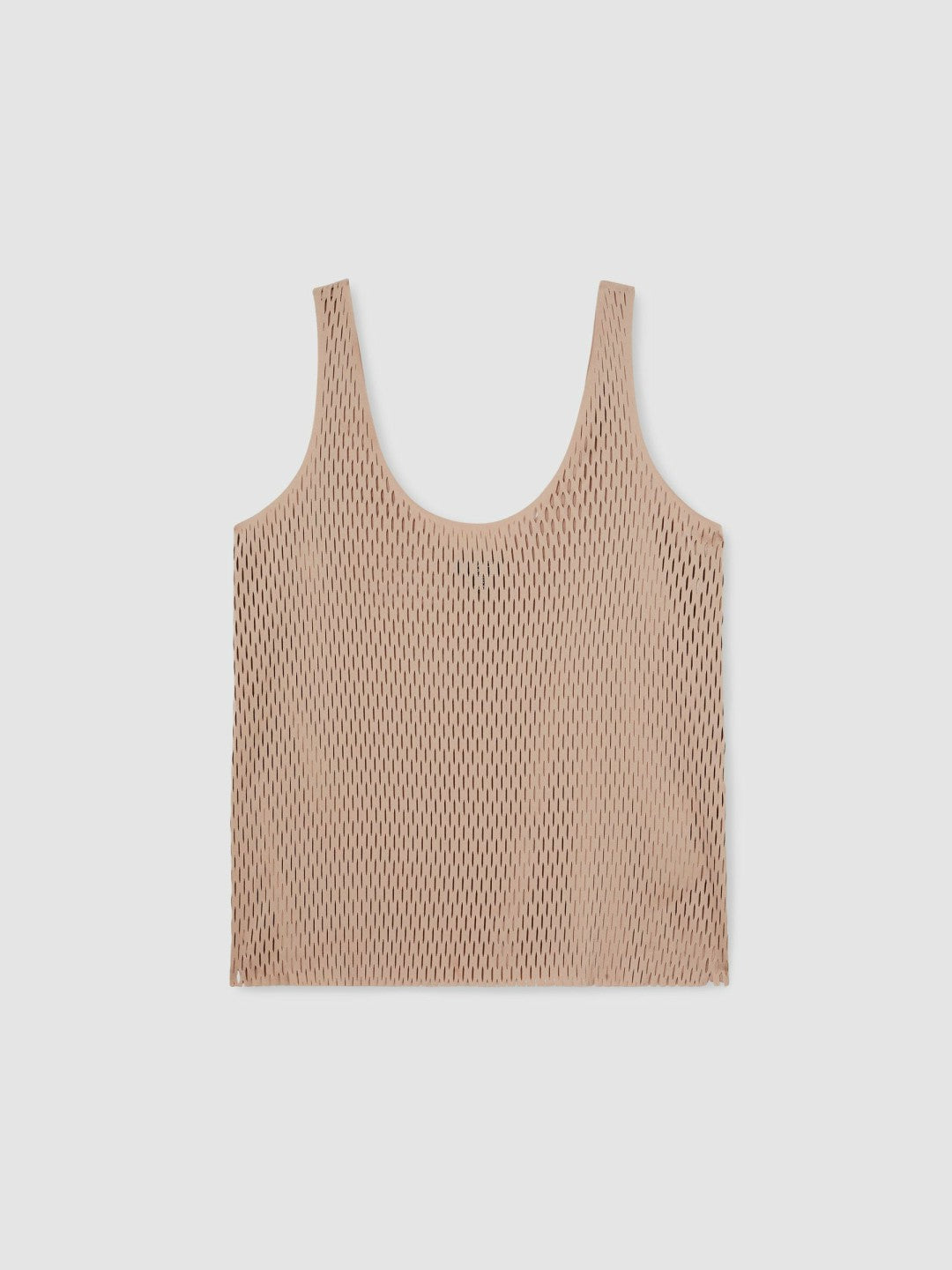Women Atelier Laser-Cut Vest Top in Taupe