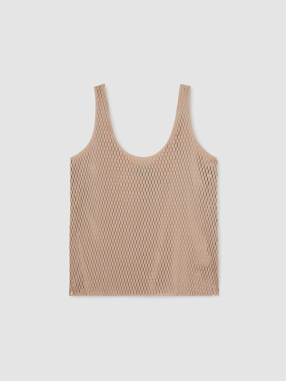 Women Atelier Laser-Cut Vest Top in Taupe