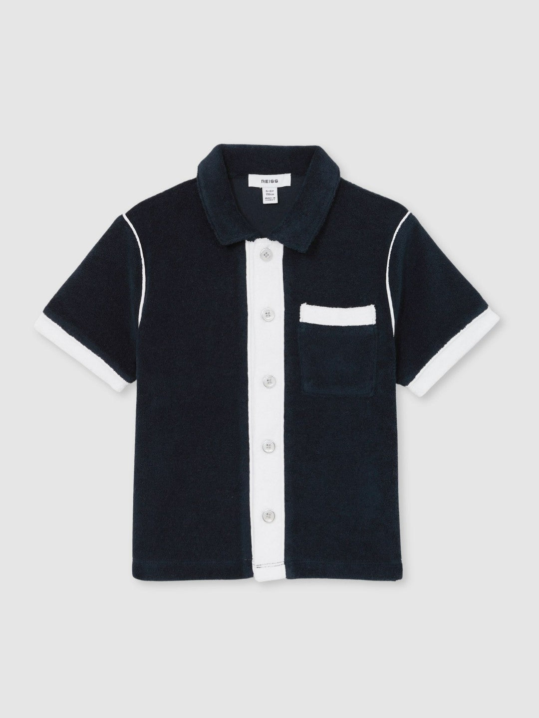 Children & Baby 9-13 yrs Velour Colour-Block Shirt in Blue Multi