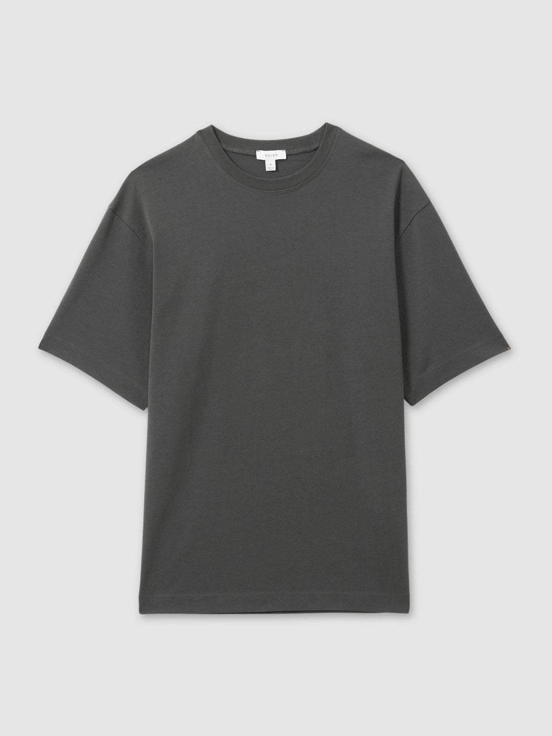 Men Cotton Garment-Dyed Oversized T-Shirt in Washed Black