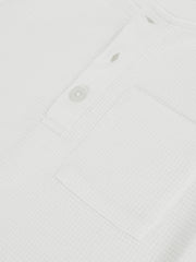 Children & Baby 9-13 yrs Cotton-Blend Waffle Henley T-Shirt in White