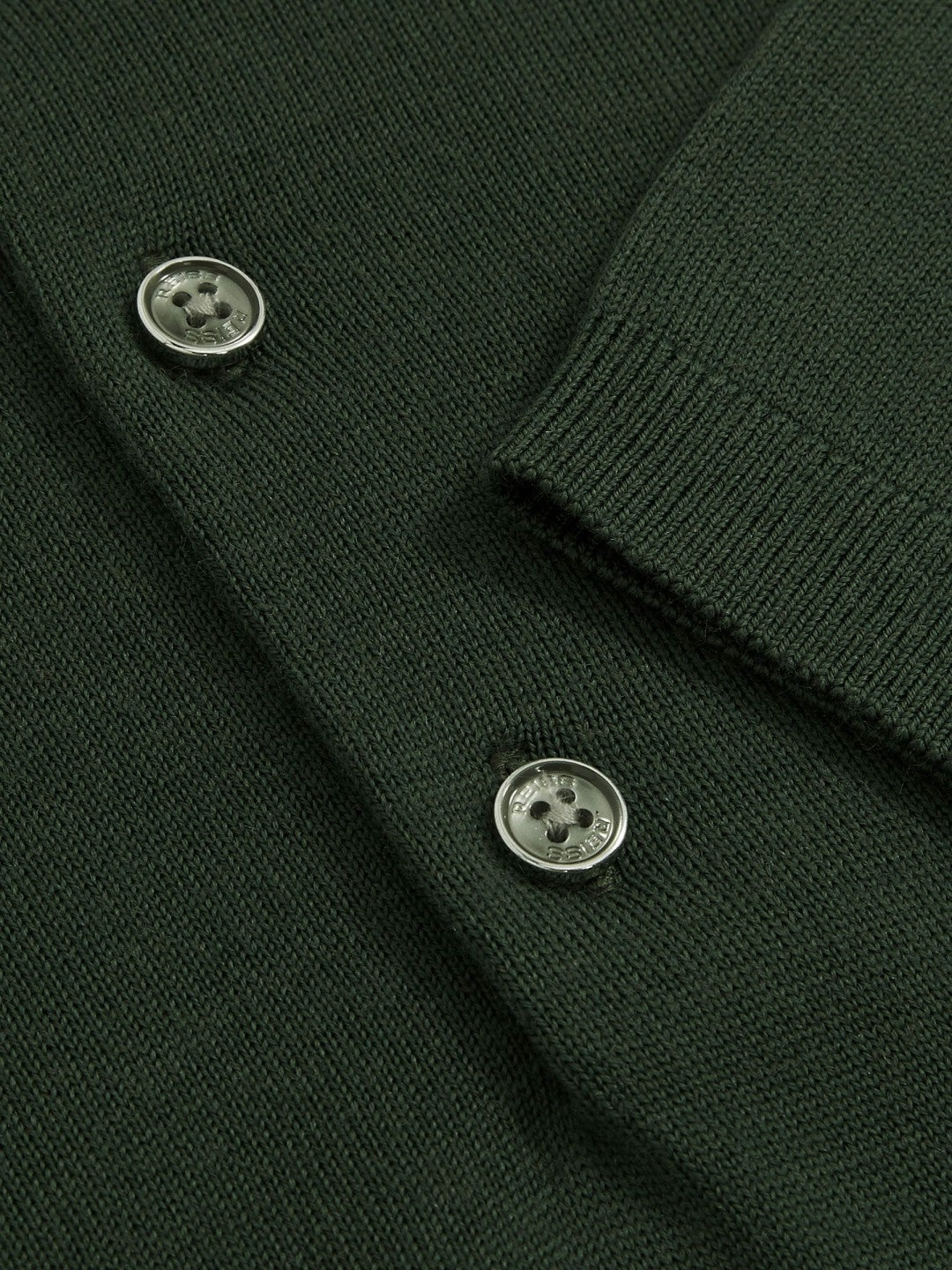 Men Merino Wool Short-Sleeve Polo Shirt in Kale Green