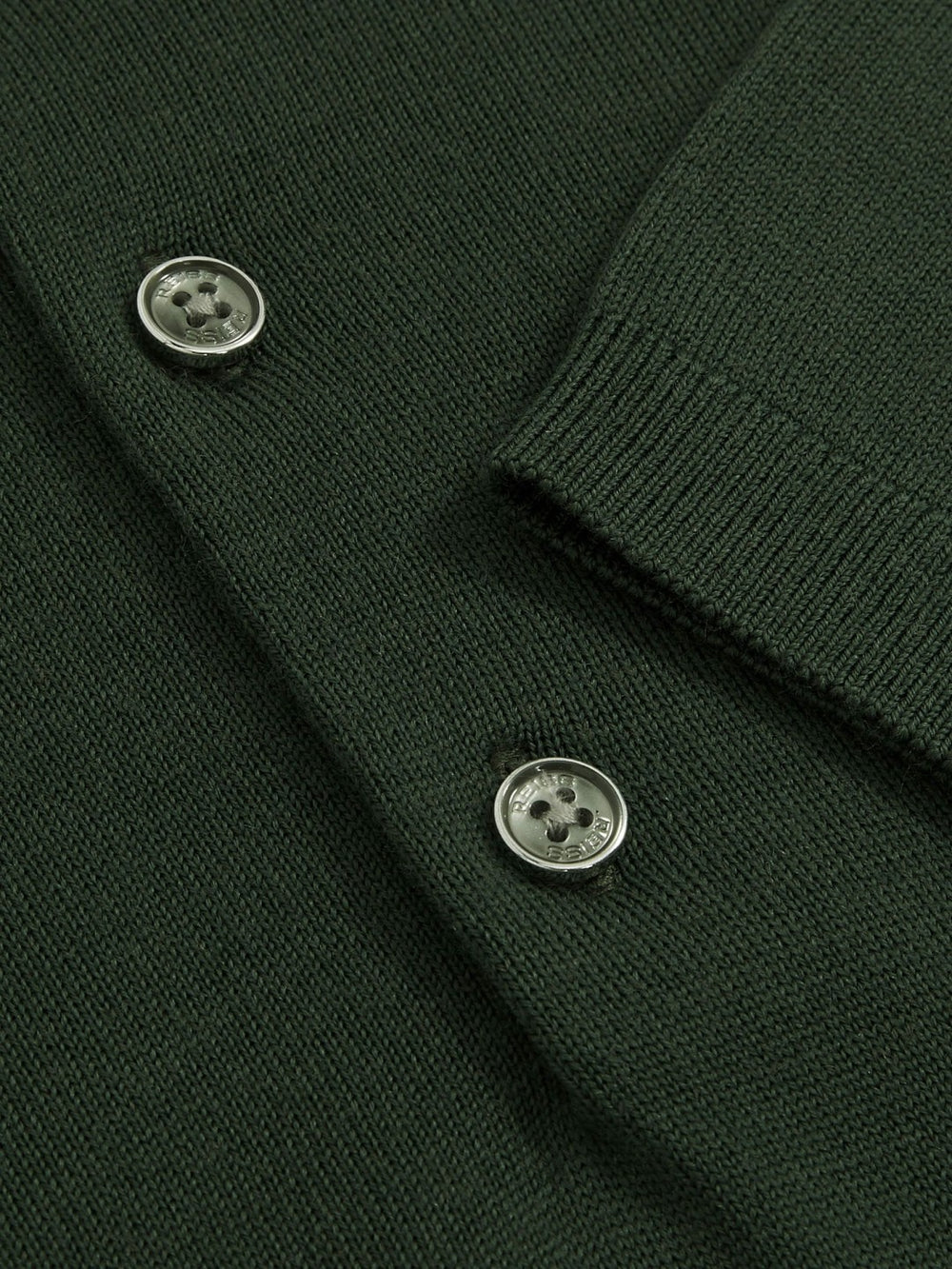 Men Merino Wool Short-Sleeve Polo Shirt in Kale Green