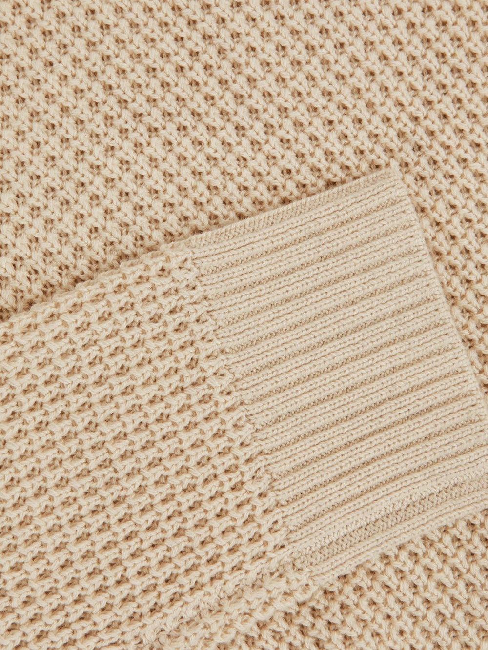 Men Paige Cotton Waffle-Knit Sweater in Natural