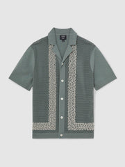 Men | Ché Beaded Crochet Shirt in Sage
