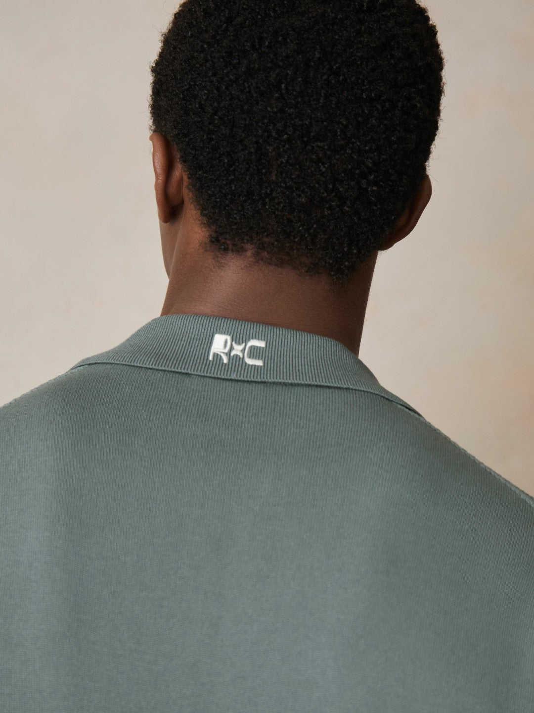 Men | Ché Beaded Crochet Shirt in Sage