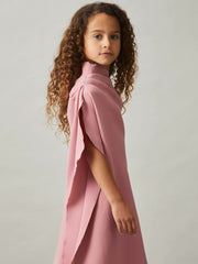 Children & Baby 13-14 yrs One-Shoulder Draped Dress in Pink