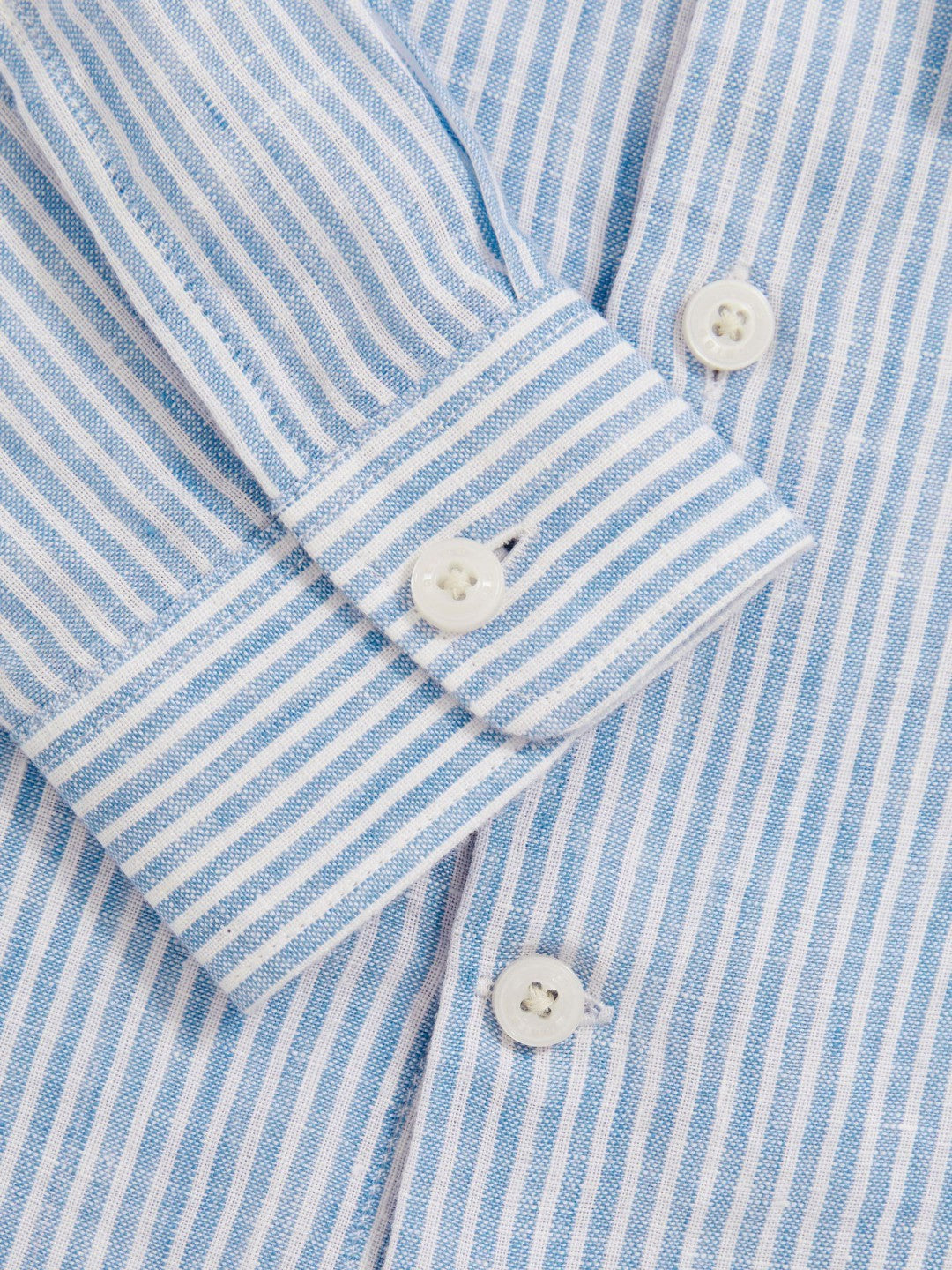Children & Baby 13-14 yrs Linen Cutaway Collar Shirt in Blue/White Stripe