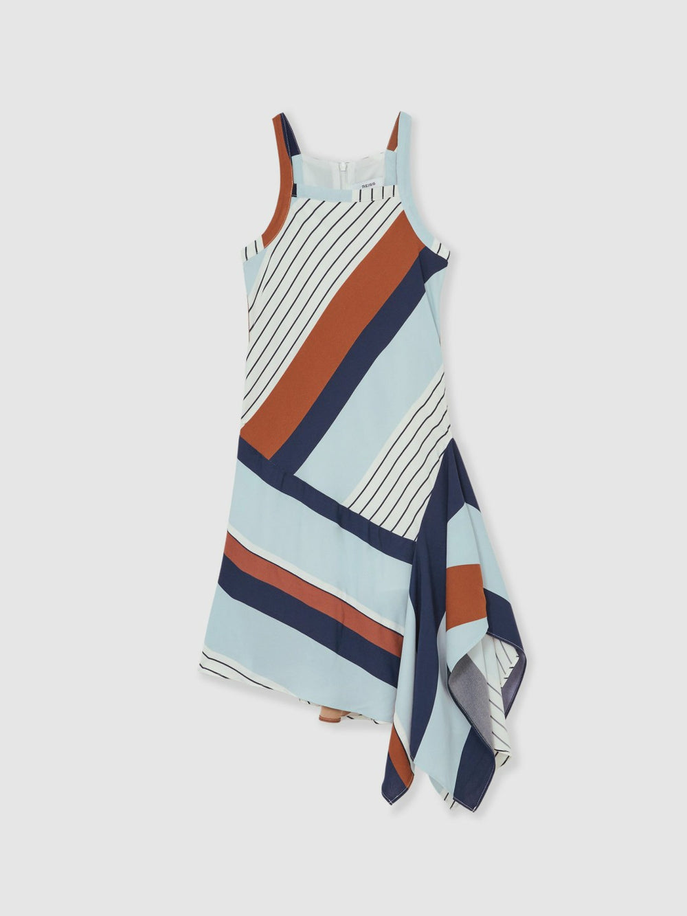 Children & Baby 9-13 yrs Stripe-Print Handkerchief Dress in Blue Print