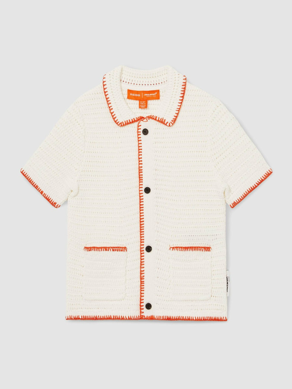 Children & Baby 3-9 yrs McLaren F1 Team Crochet Shirt in Off White/Orange