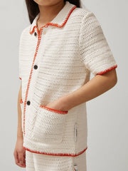 Children & Baby 3-9 yrs McLaren F1 Team Crochet Shirt in Off White/Orange