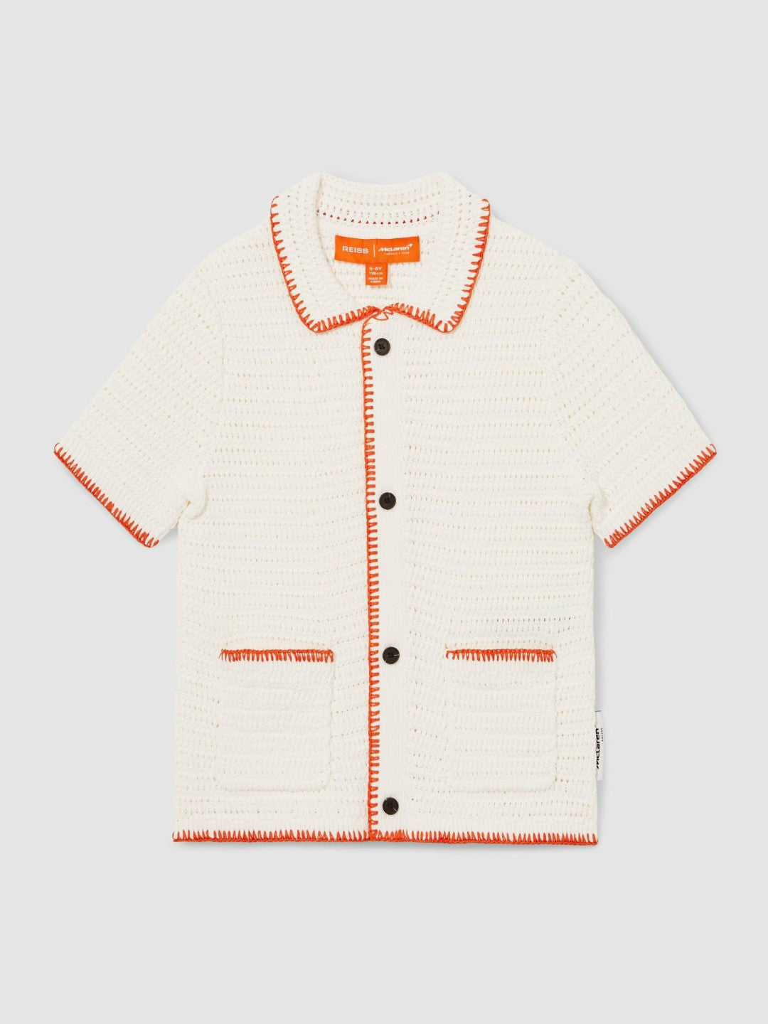 Children & Baby 9-13 yrs McLaren F1 Team Crochet Shirt in Off White/Orange