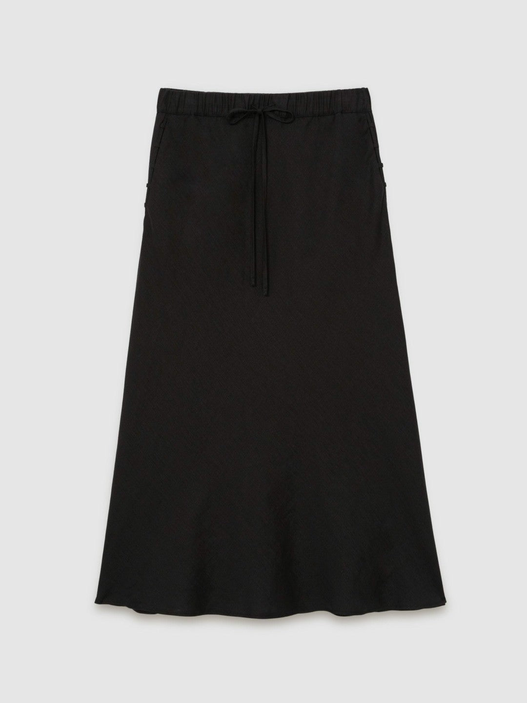 Women Slip Midi Skirt in Black