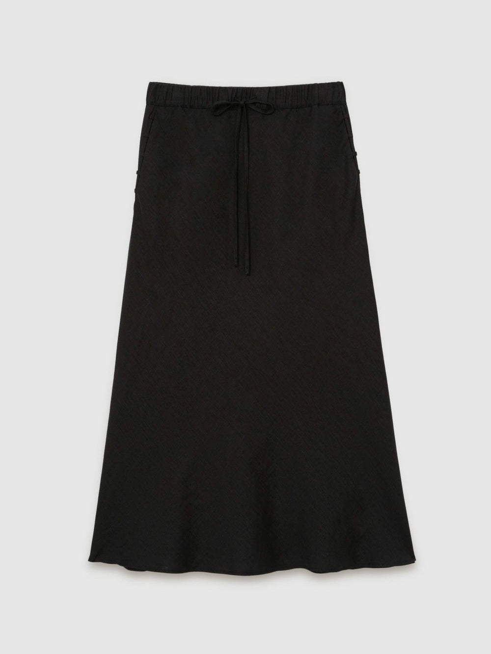 Women Slip Midi Skirt in Black