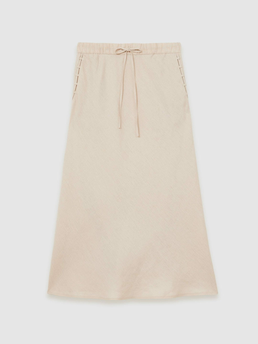 Women Slip Midi Skirt in Neutral