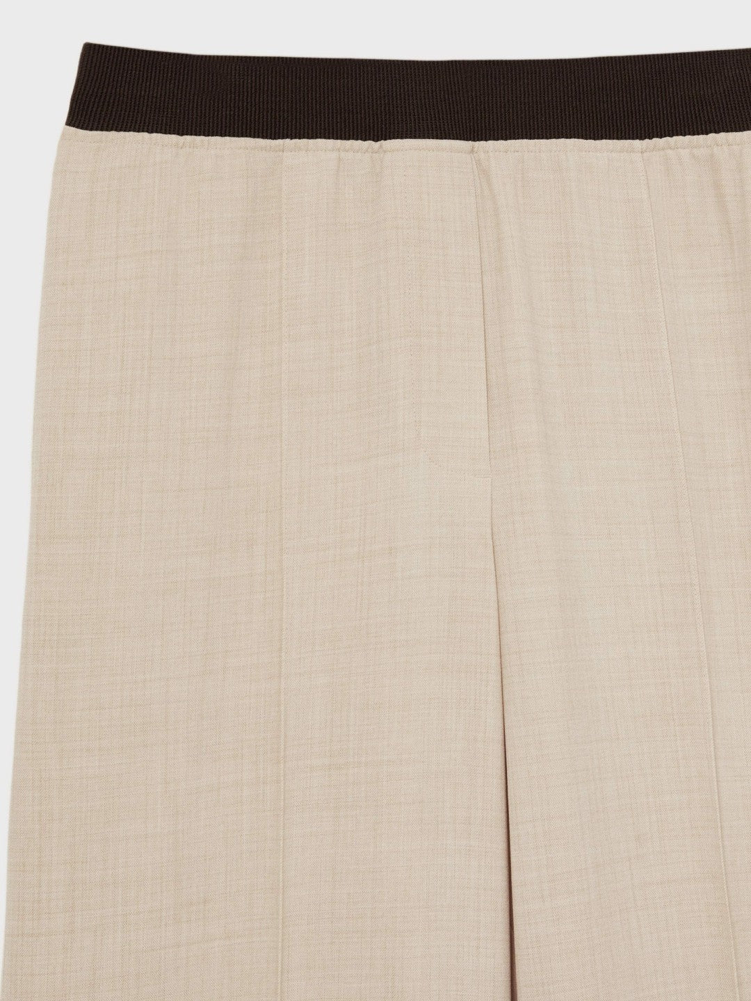 Women Wide-Leg Elasticated-Waist Trousers in Neutral