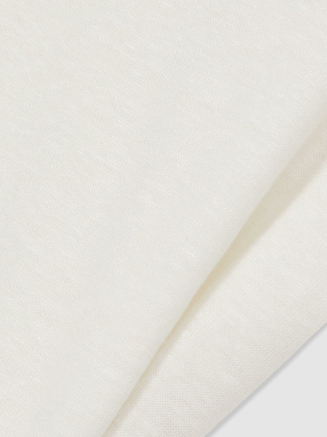 Women Linen Cap-Sleeve T-Shirt in White