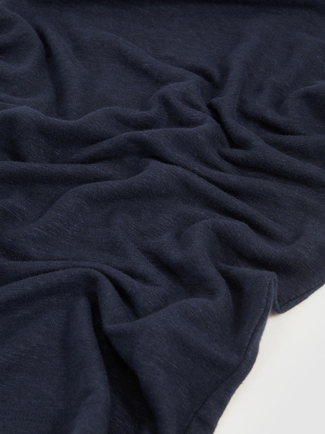 Women Linen Cap-Sleeve T-Shirt in Navy