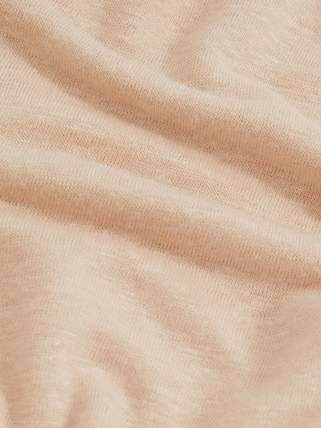Women Linen Cap-Sleeve T-Shirt in Peach