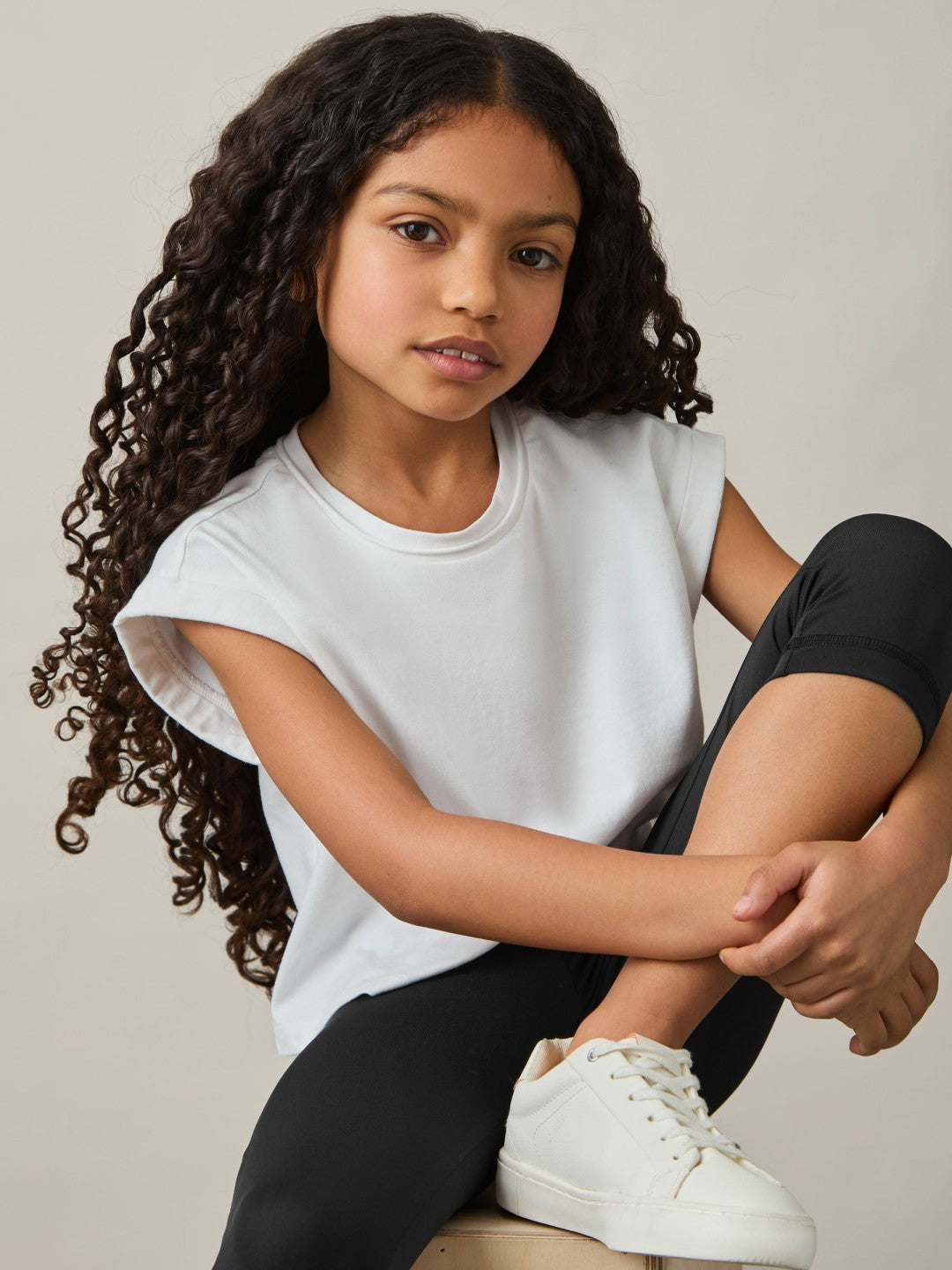 Children & Baby 9-13 yrs Three-Quarter Length Leggings in Black