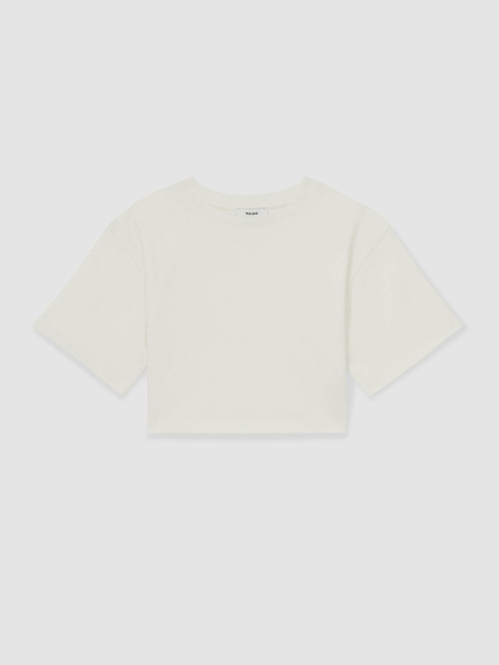 Children & Baby 4-9 yrs Oversize Cotton Cropped T-Shirt in Ivory