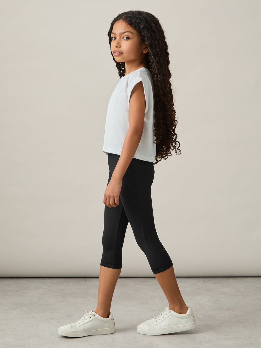 Children & Baby 13-14 yrs Three-Quarter Length Leggings in Black