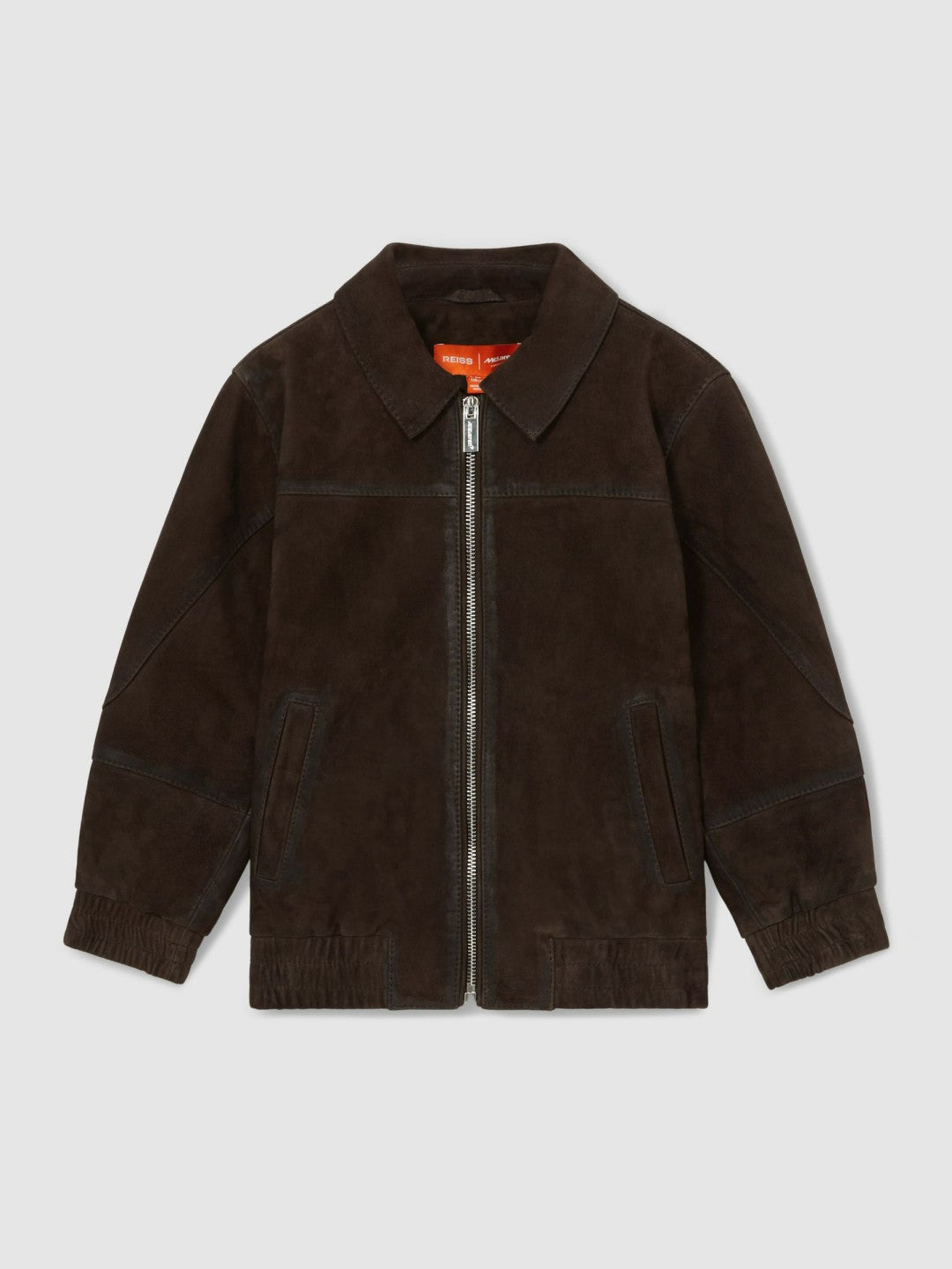 Children & Baby 13-14 yrs Unisex Fit McLaren F1 Team Suede Bomber Jacket in Distressed Brown