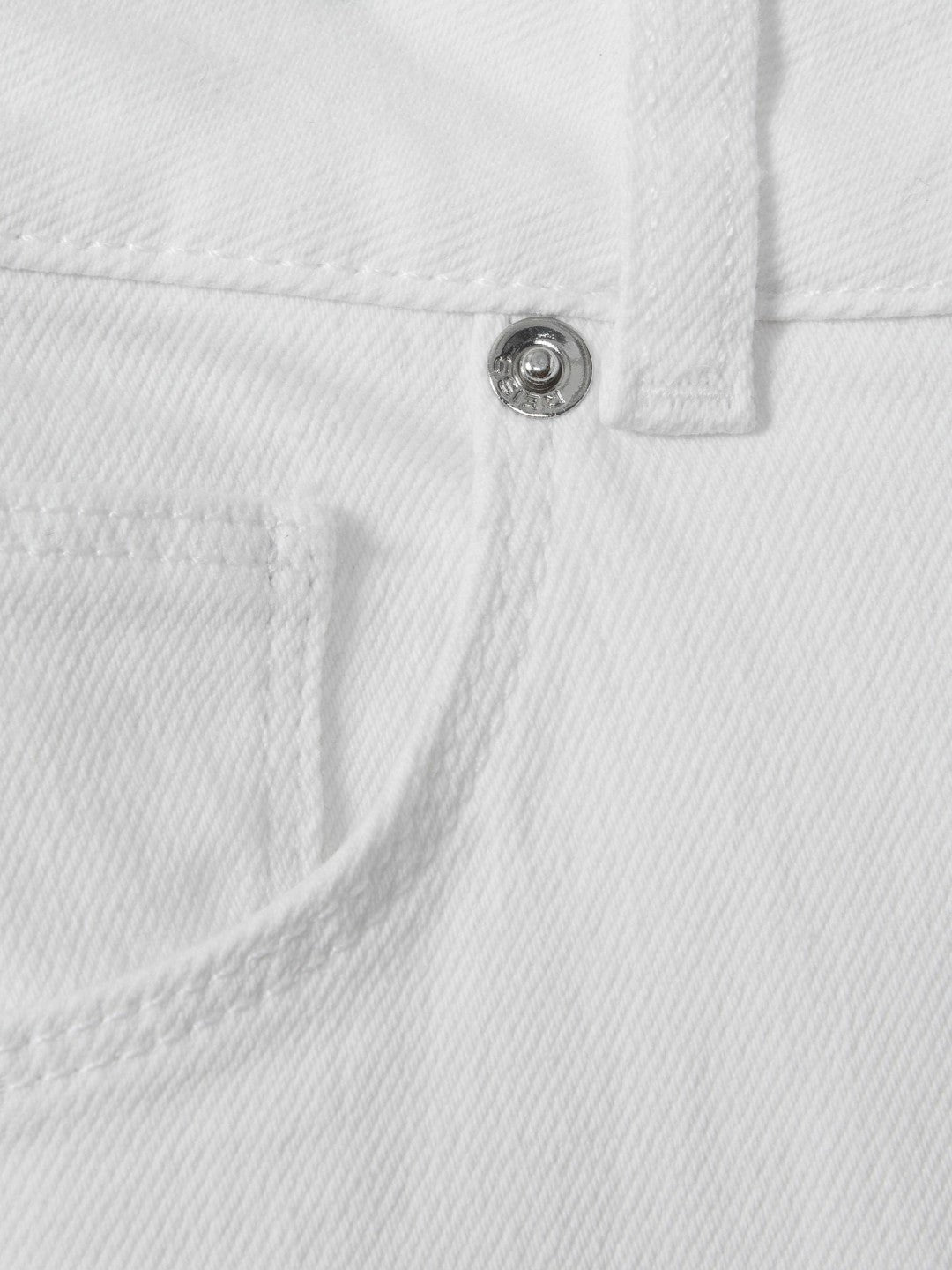 Women Petite Mid-Rise Straight-Leg Jeans in White