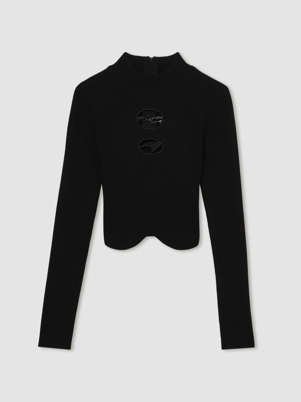 Women McLaren F1 Team Cut-Out Knit Crop Top in Black