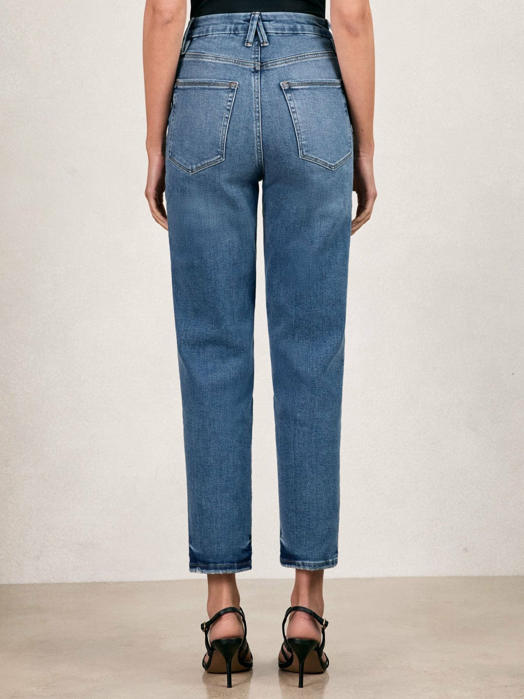 Women Straight Compression Jeans in Indigo Blue