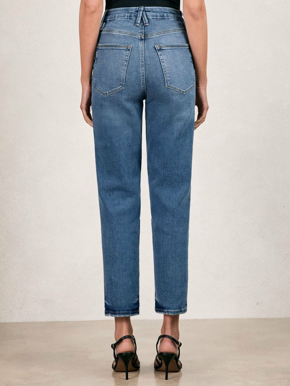 Women Straight Compression Jeans in Indigo Blue
