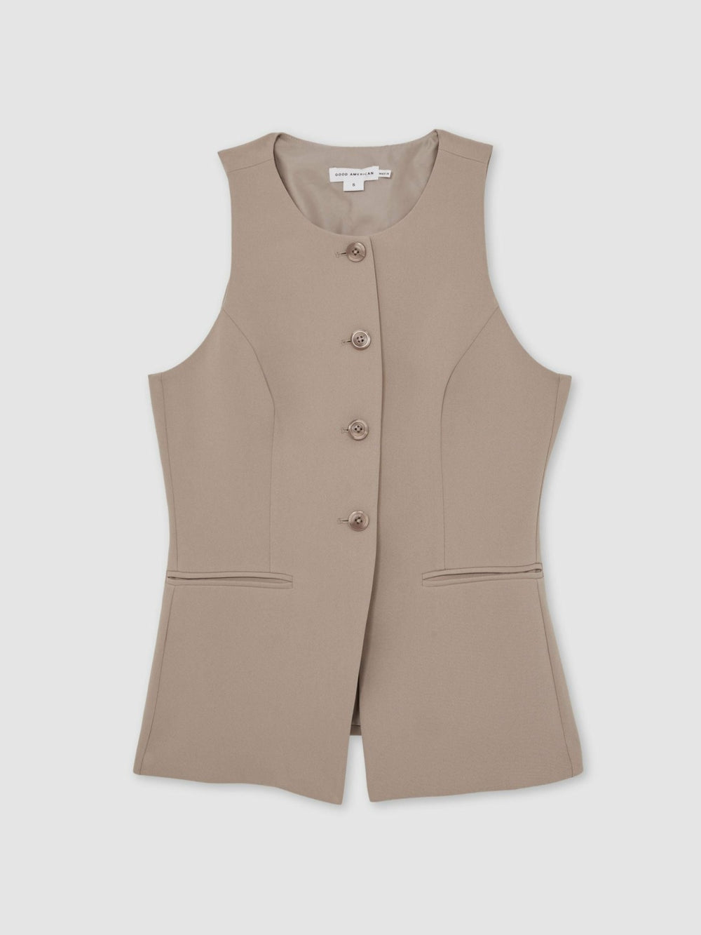 Women Luxe Suiting Vest in Beige