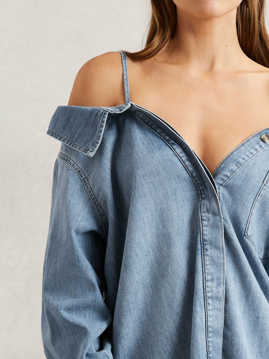 Women 100% Cotton Shirt in Indigo Blue