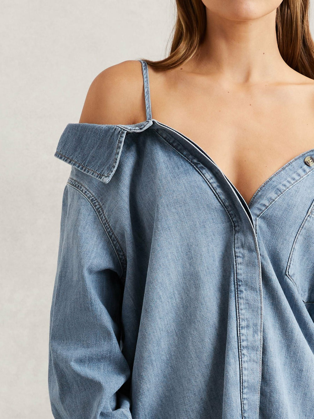 Women 100% Cotton Shirt in Indigo Blue