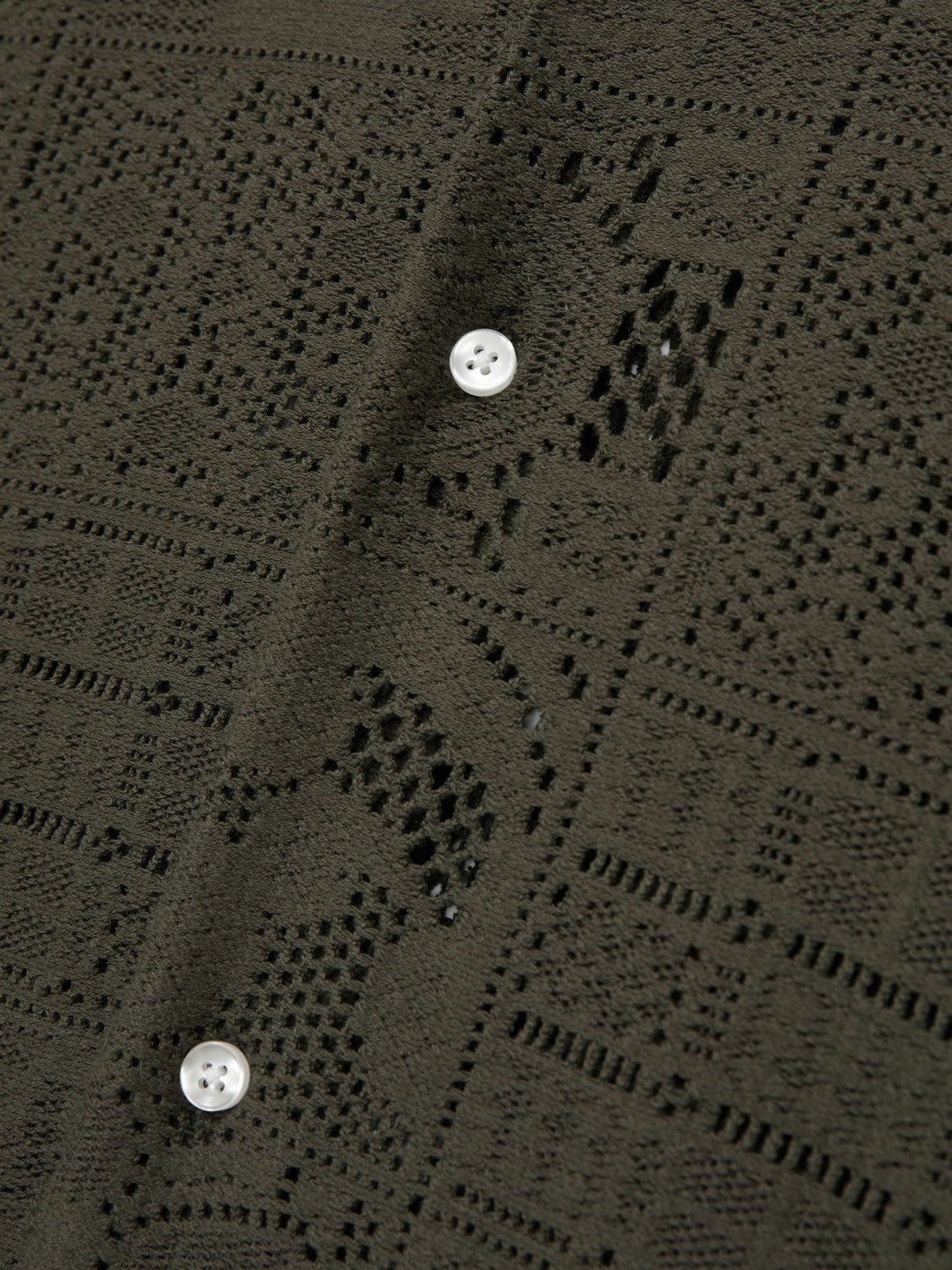 Men Les Deux Blend Lace Shirt in Olive Green